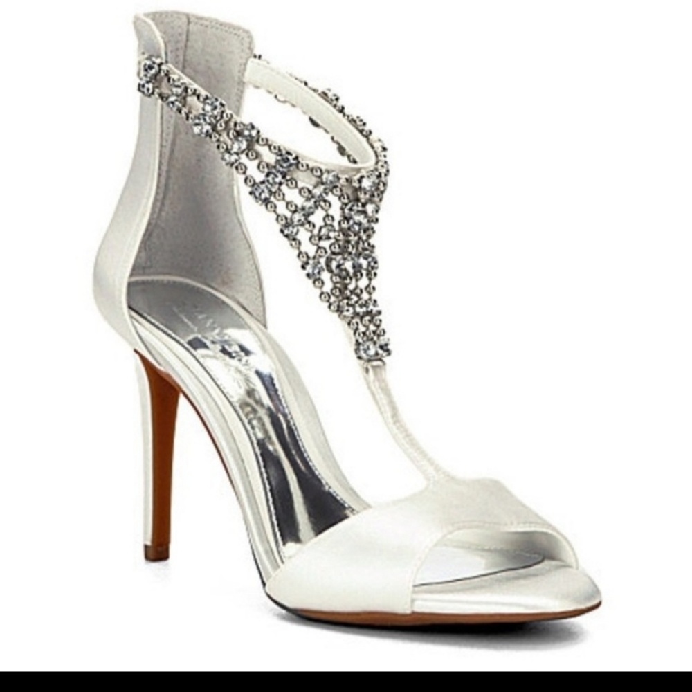 Gianni Bini Graceland Satin Jeweled Heels